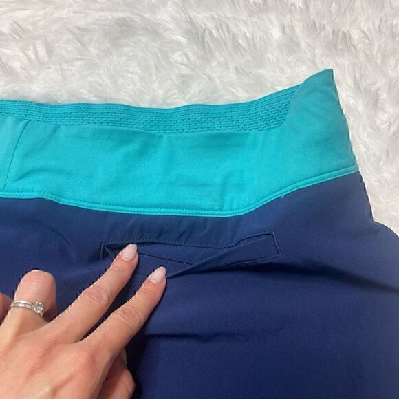 Adidas Skort Skirt Size Large Pockets Blue Athletic Built in Shorts Stretchy Ten - Picture 10 of 11